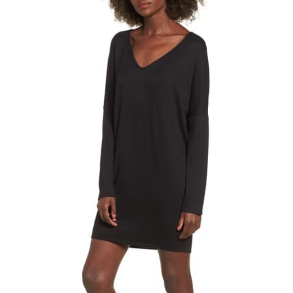 BP. V-Neck Dress SMALL BLACK